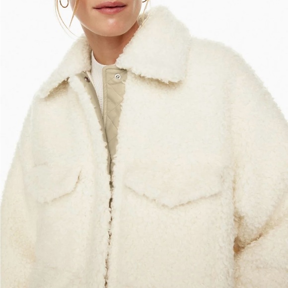 Aritzia Wilfred Free Thompson Sherpa Shirt Jacket - Picture 2 of 7